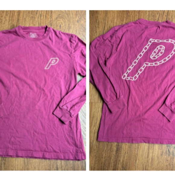 Palace P- Link Men’s  Longsleeve Skateboard Tee. Size M. Pink - Picture 1 of 8